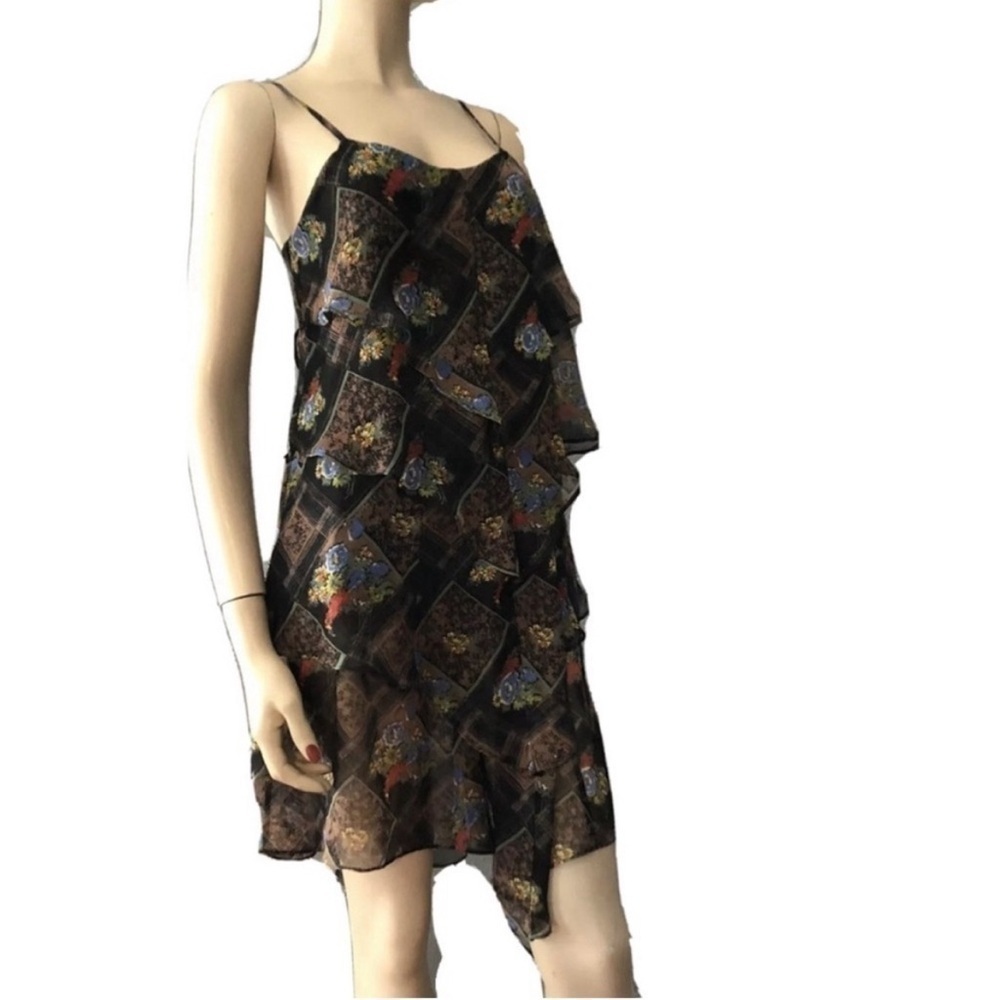 Free People spaghetti straps floral raffle  dress